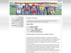 Str�nka dobrovo�n�ch hasi�ov mesta Pre�ov