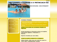 UBYTOVANIE V �T�ROVE A V PATINCIACH NA K�PALISK�CH