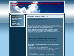Auto plo�ina Vel�ovsk�, Pron�jem plo�iny